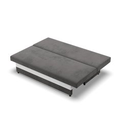 Kanapa 3-osobowa NOLA 191x85x86 cm sofa rozkładana z pojemnikiem do pokoju do salonu sprężyna bonell szara biała - Miniaturka zdjęcia nr 3