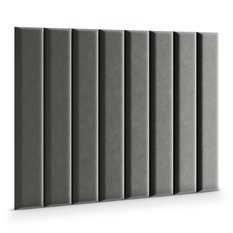  Panele tapicerowane 100x20 cm na ścianę magic velvet szary - Miniaturka zdjęcia nr 1