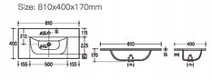 Szafka NOVA 80 cm z umywalką do łazienki ryflowany front biała - Miniaturka zdjęcia nr 10