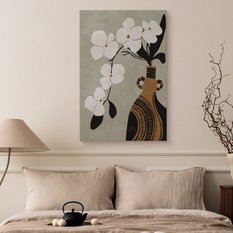 Obraz Do Salonu Orchidea Kwiaty Natura Abstrakcja Styl Boho 80x120cm - Miniaturka zdjęcia nr 5