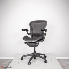 Fotel biurowy Herman Miller Aeron Classic 66 cm do biura pokoju sypialni czarny  - Miniaturka zdjęcia nr 2