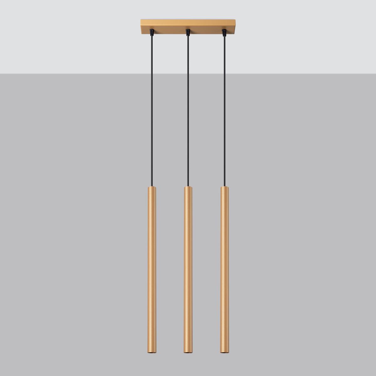 Lampa wisząca PASTELO 3L złota 115x5x30cm nowoczesna G9 do salonu nr. 2