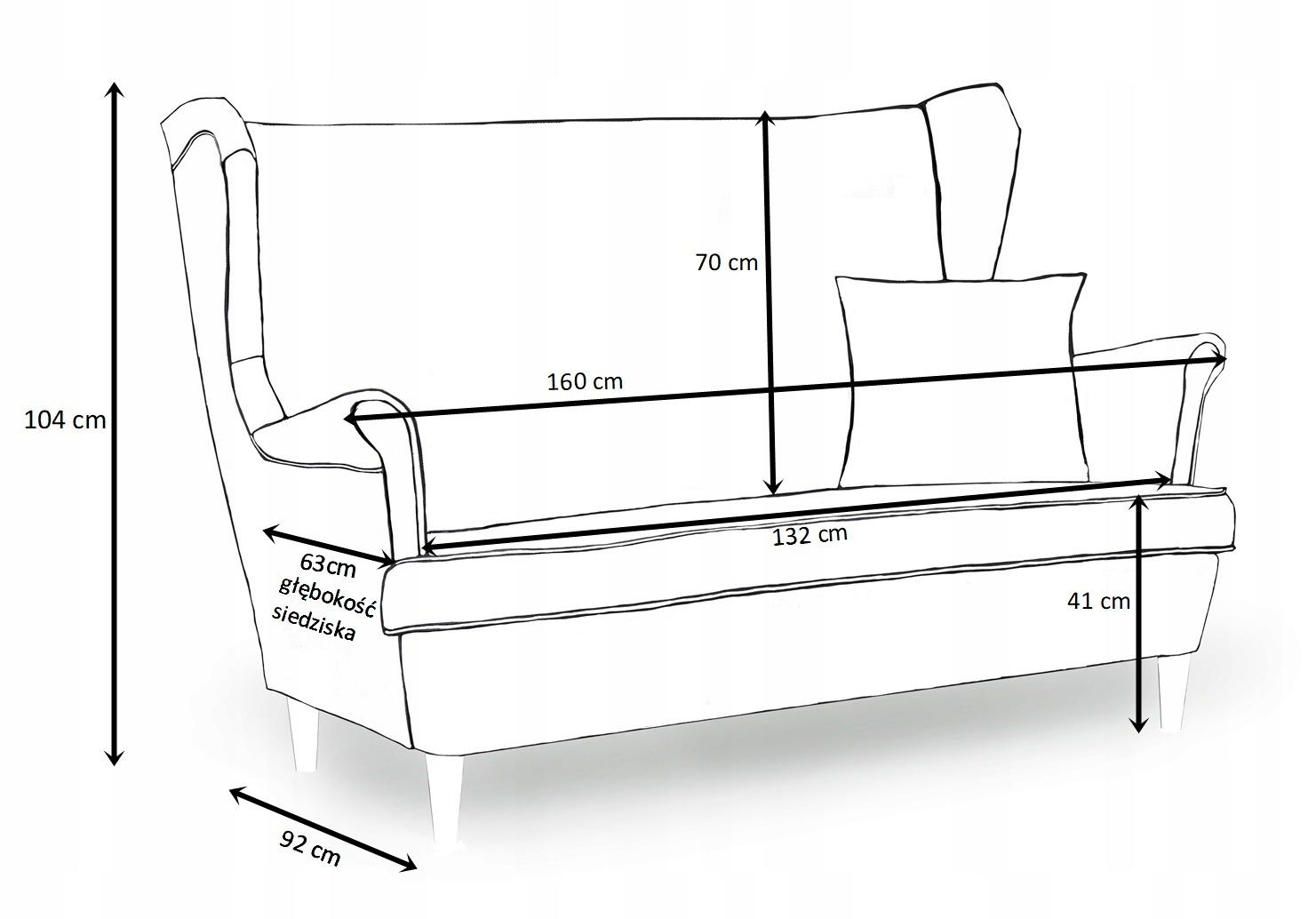 Sofa dwuosobowa uszak Diana Family Meble nr. 8