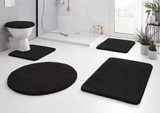 Kleine Wolke Relax Dywanik łazienkowy czarny 100 cm okrągły wysokie runo - Miniaturka zdjęcia nr 3