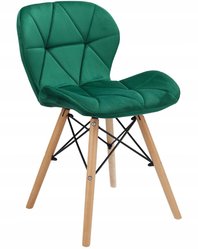 Krzesło do salonu jadalni VELTA zielone