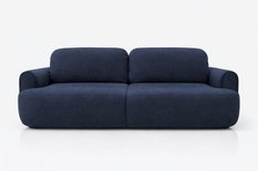Kanapa z funkcją spania ITALY 250x100x82 cm FLOW trzyosobowa sofa rozkładana ciemnoniebieska - Miniaturka zdjęcia nr 4
