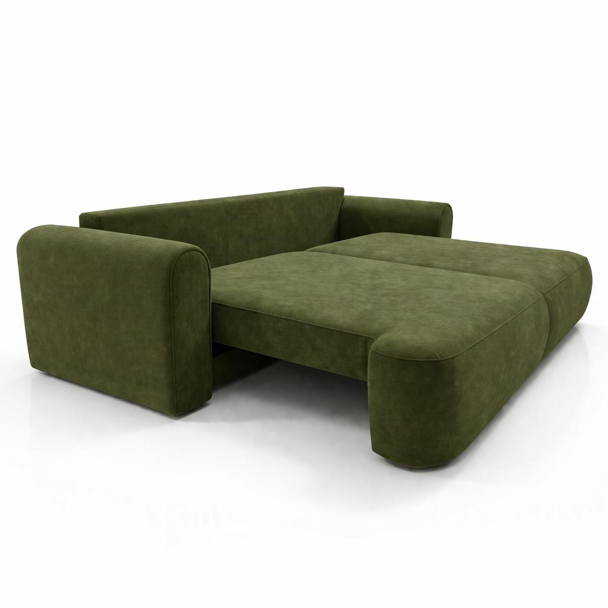 Kanapa z funkcją spania ITALY 250x100x82 cm BLUVEL 77 trzyosobowa sofa rozkładana khaki nr. 5