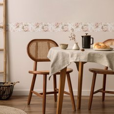 Samoprzylepny Pasek Dekoracyjny KWIATY Piwonie Peonie Styl Retro Rośliny - Miniaturka zdjęcia nr 3