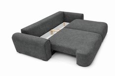 Kanapa z funkcją spania ITALY 250x100x82 cm FLOW 25  trzyosobowa sofa rozkładana tkanina antracyt - Miniaturka zdjęcia nr 7