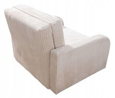 Sofa Lili 85x103x97 cm z funkcją spania do salonu rozkładana sztruks kremowa - Miniaturka zdjęcia nr 4
