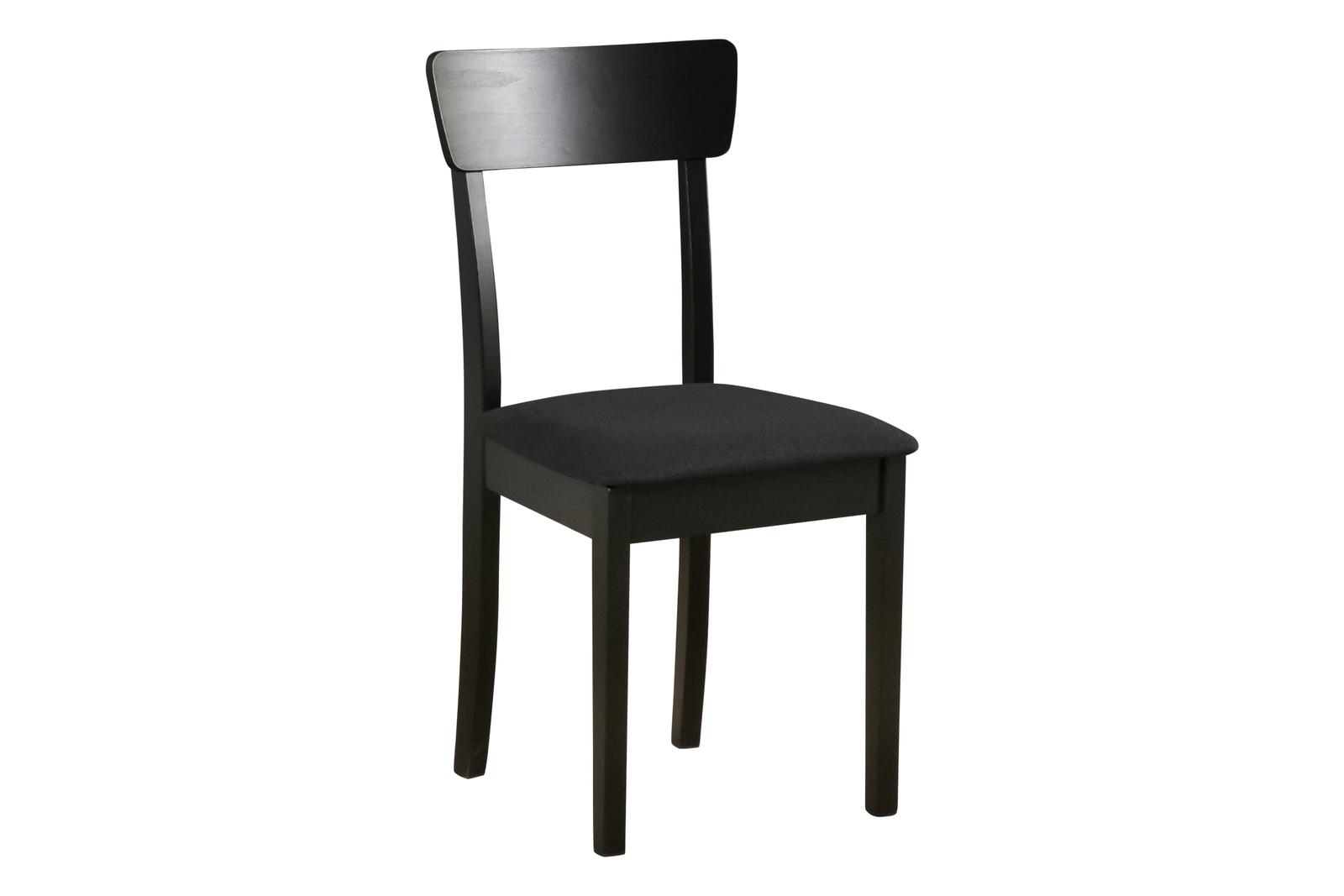 Krzesło drewniane LIVA 86x40x43 cm drewniane bukowe do jadalni czarne