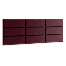 Panele tapicerowane 60x20 cm na ścianę prostokąt bordowy - Miniaturka zdjęcia nr 3