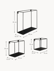 Półka 47 cm zestaw do sypialni czarny - Miniaturka zdjęcia nr 2