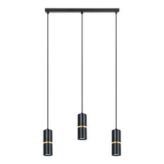 Lampa wisząca K-5241 INES 45.5x90x5.5 cm do salonu lub pokoju czarny/złoty