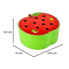 Zabawka edukacyjna 15 cm złap robaczka gra zręcznościowa dla dzieci drewniane  - Miniaturka zdjęcia nr 9