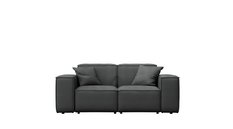 Sofa ogrodowa MALIBU 186x73x88 cm wodoodporna UV 2-os + 2 poduszki do ogrodu antracyt