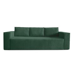 Kanapa rozkładana Verona 248x52x93 cm wersalka z funkcją spania i pojemnikiem sprężyny bonell sztruks butelkowa zieleń do salonu - Miniaturka zdjęcia nr 8