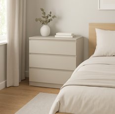 Komoda MARTUSIA 70x40x75 cm 3 szuflady kaszmir do salonu i sypialni - Miniaturka zdjęcia nr 3