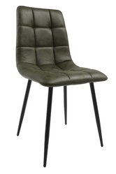 Zestaw krzeseł DEVER TAUPE 43x88x55 cm krzesło do jadalni salonu zielony czarne nogi - Miniaturka zdjęcia nr 10