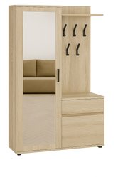 Garderoba do przedpokoju DUO 190x108x40 cm z lustrem wieszakami szafka na buty dąb sonoma  - Miniaturka zdjęcia nr 1