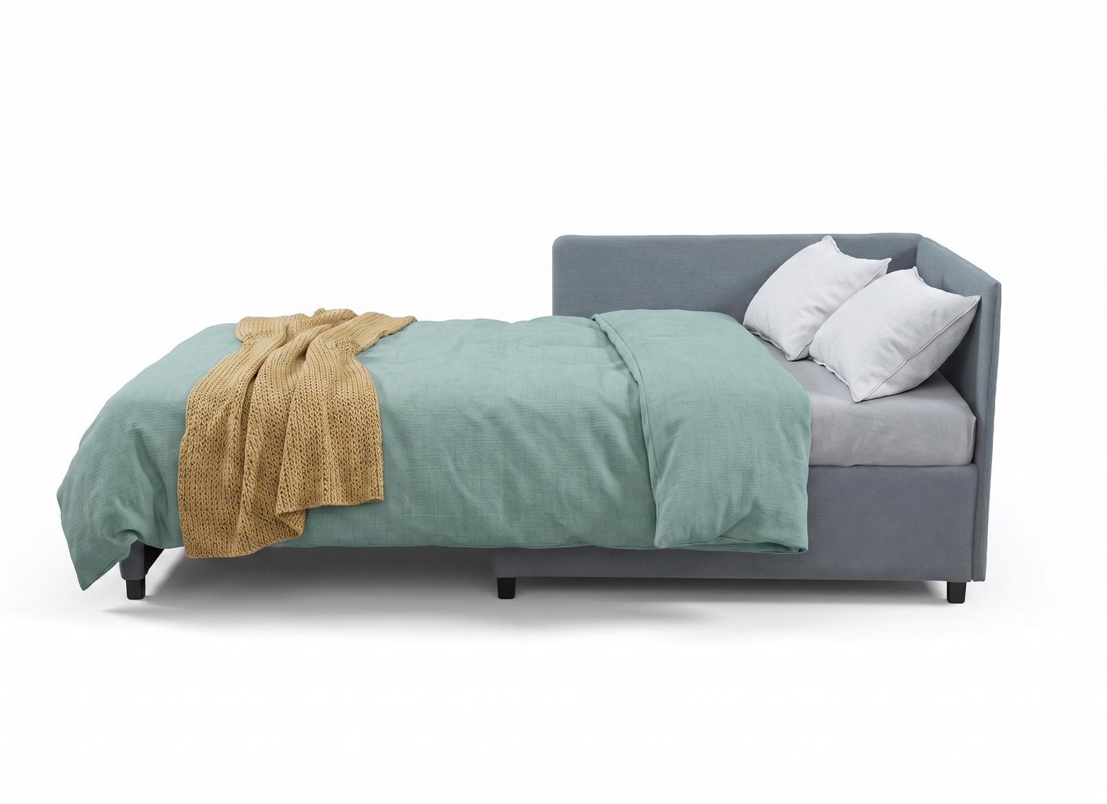 Sofa rozkładana dziecięca Viluś 106x75x80 cm narożnik jednoosobowy do pokoju z funkcją spania i przechowywania dla dzieci szary nr. 3