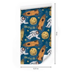 Tapeta Ścienna KOSMOS Rakiety Gwizdy Astronauta  - Miniaturka zdjęcia nr 2