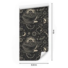 Tapeta Ścienna Wieloryby SŁOŃCE Abstrakcja Boho  - Miniaturka zdjęcia nr 2
