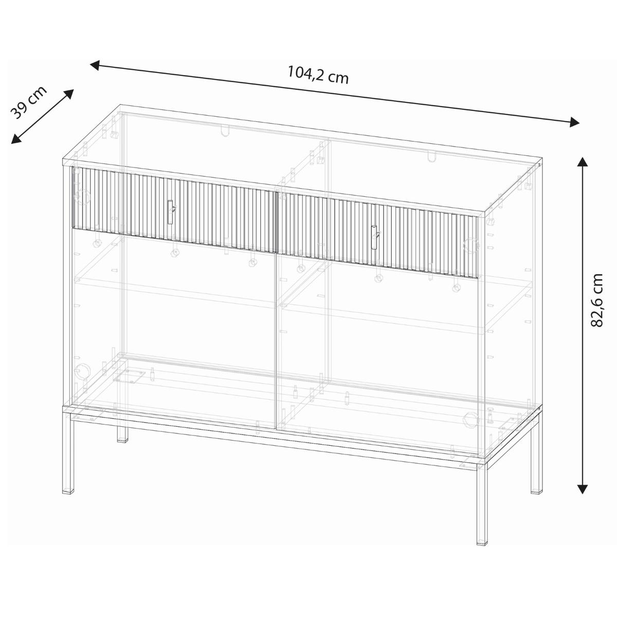 Komoda Maggiore 104,2 cm do salonu sypialni przedpokoju kaszmir czarny złoty nr. 7