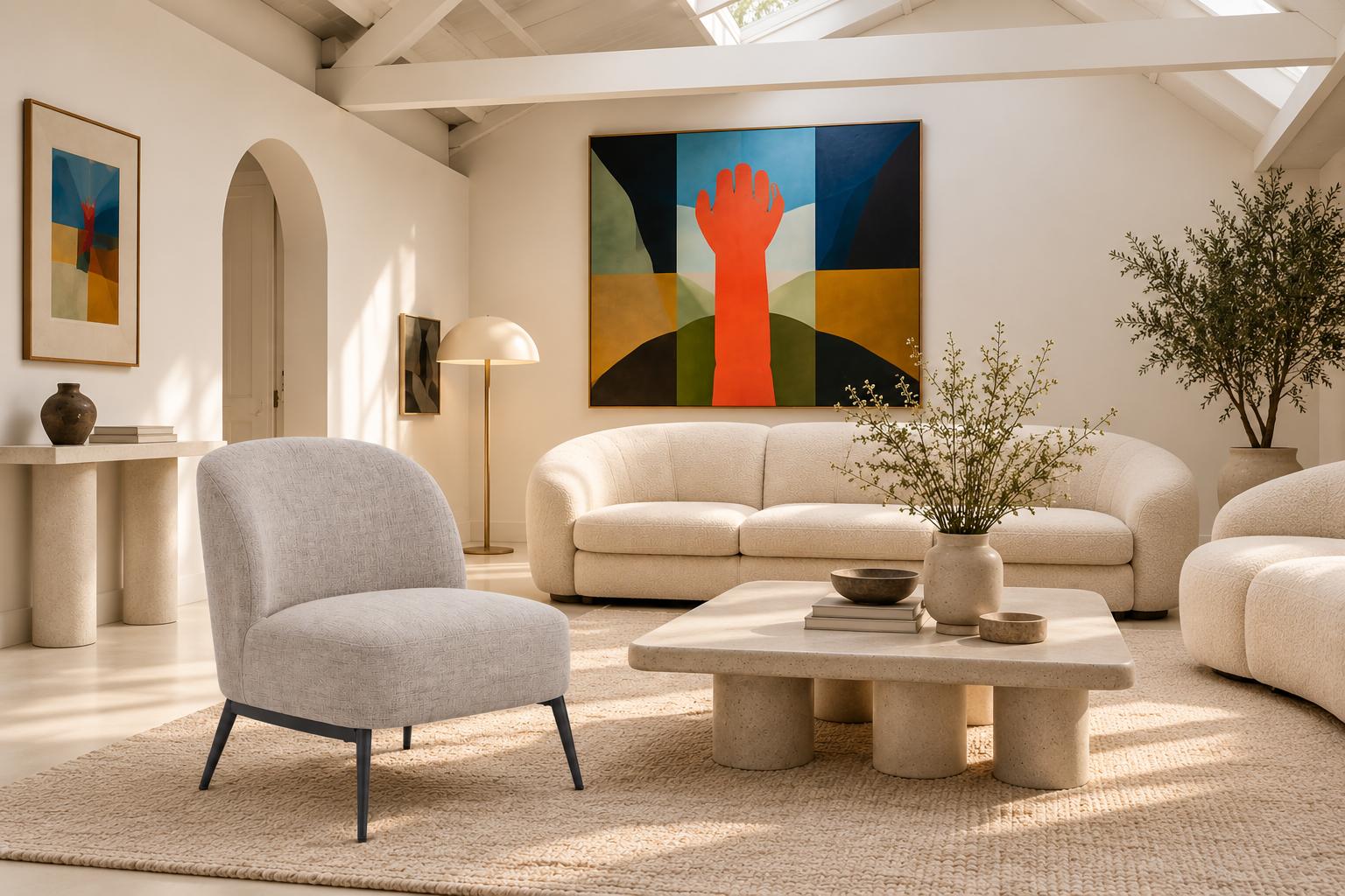 Fotel VAYA tapicerowany 57x71x81 cm nowoczesny nogi czarne jasnoszary nr. 2