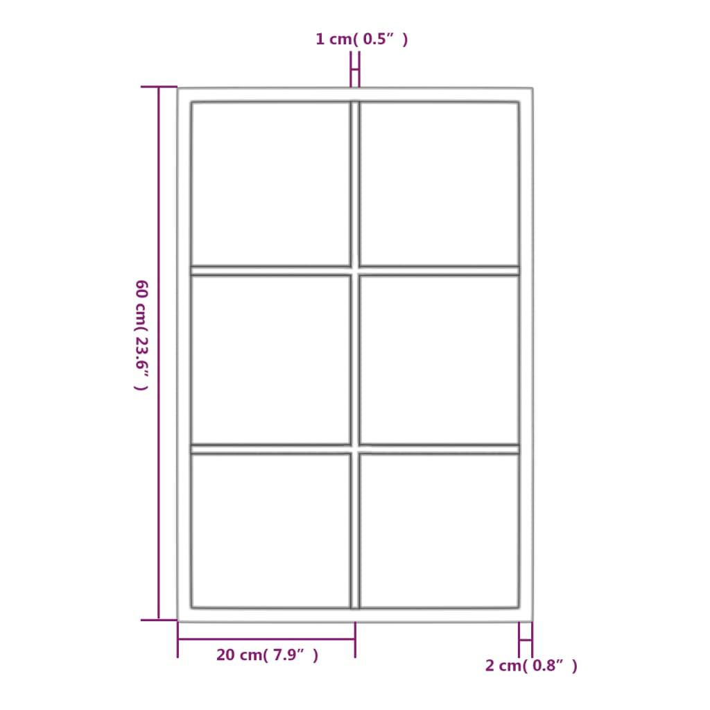 Lustro 60x40 cm do łazienki sypialni ścienne metalowe czarne  nr. 8