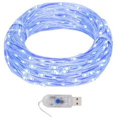 Lampki na choinkę 40 m 400 LED 8 funkcji światełka niebieskie na święta do salonu - Miniaturka zdjęcia nr 1