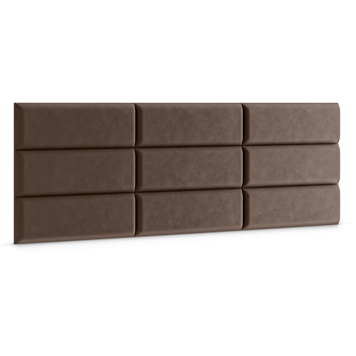 Panele tapicerowane 90x30 cm na ścianę prostokąt brązowy nr. 3