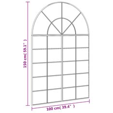  Lustro 100x150 cm do sypialni łazienki ścienne zakończone łukiem żelazo czarne - Miniaturka zdjęcia nr 7