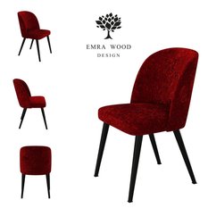  Krzesło OPERA KR-2 53x49x83 cm welurowe do jadalni borodwy