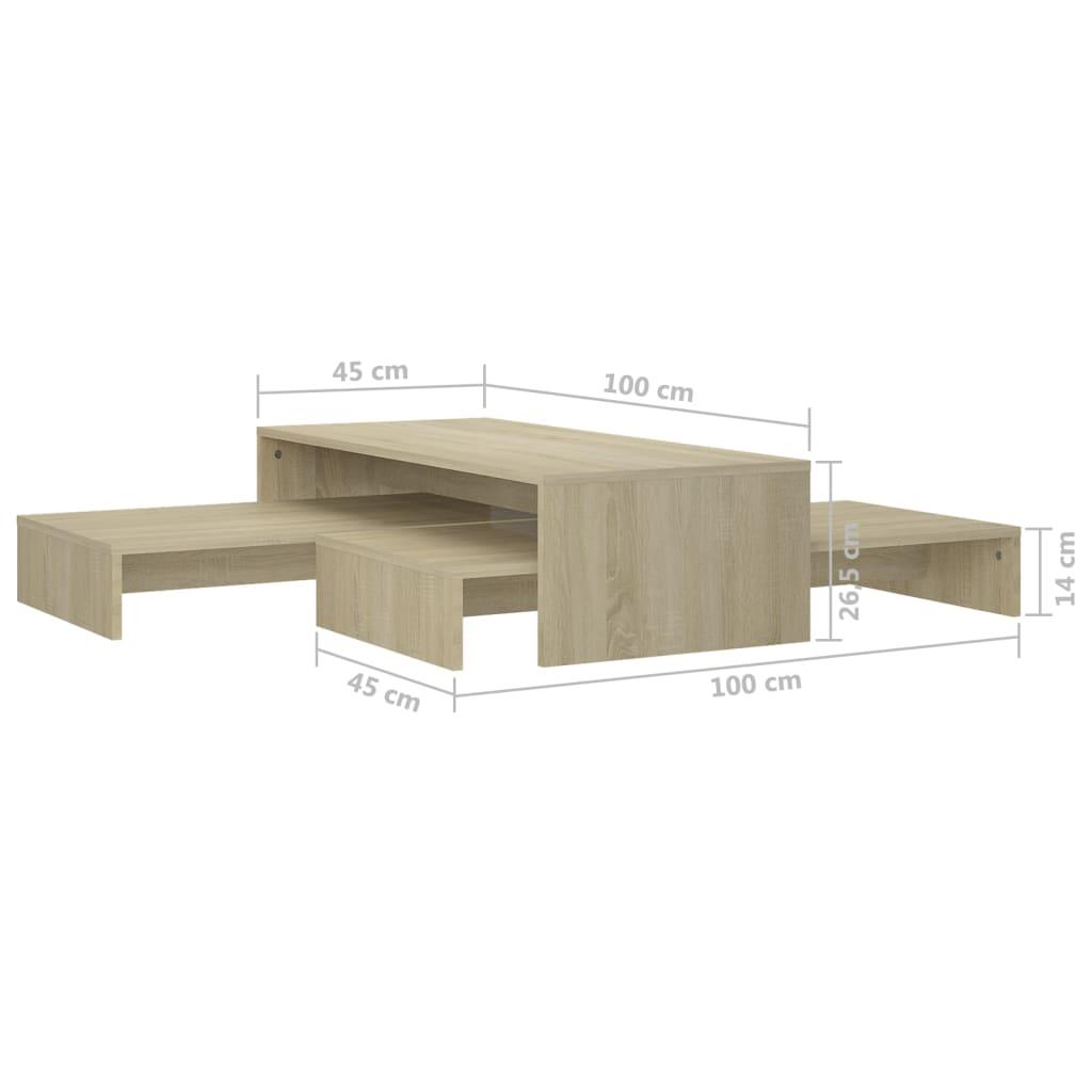 Stoliki kawowe 100x100x26,52 cm 2szt wsuwane dębowy do salonu nr. 8