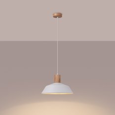 Lampa wisząca FANO biała 120x34x34cm nowoczesna E27 do salonu - Miniaturka zdjęcia nr 3