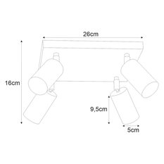 Lampa sufitowa K-4458 KAYLA 26x16x26 cm do salonu lub pokoju biały - Miniaturka zdjęcia nr 2