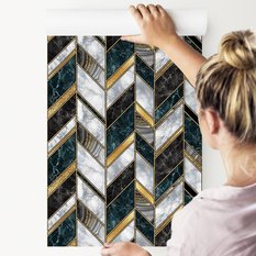 Tapeta Nowoczesna Mozaika MARMUR Styl Art Deco 3D  - Miniaturka zdjęcia nr 6