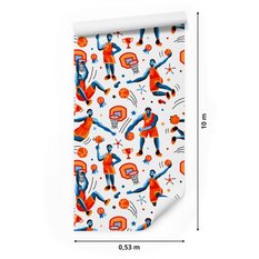 Tapeta KOSZYKÓWKA Pop-Art Piłka Sport Koszykarze  - Miniaturka zdjęcia nr 2