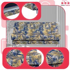 Wersalka SARA PRINT 200x95 cm liście palmy rozkładana kanapa z pojemnikiem sofa do salonu Nature - Miniaturka zdjęcia nr 4