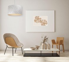 Lampa wisząca PORTLAND 40cm do salonu szaro-beżowa - Miniaturka zdjęcia nr 6