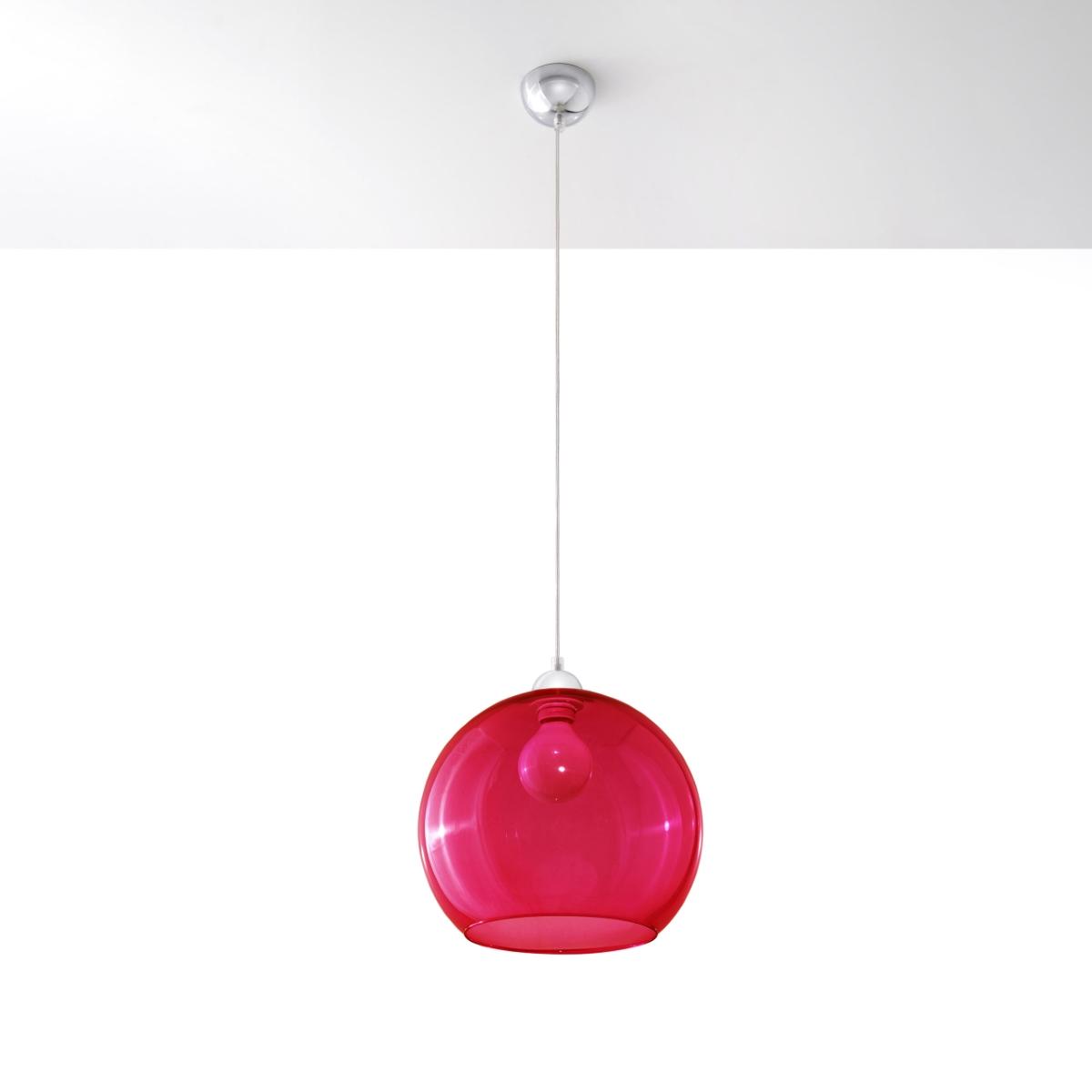 Lampa wisząca BALL czerwona 120x30x30cm nowoczesna E27 do salonu nr. 2