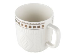 Kubek 340 ml porcelanowy w sweterku świąteczny płatek śniegu do jadalni - Miniaturka zdjęcia nr 2