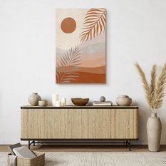 Obraz Do Salonu Pastelowy Pejzaż Pustynia Liście Styl Boho Natura 80x120cm - Miniaturka zdjęcia nr 7