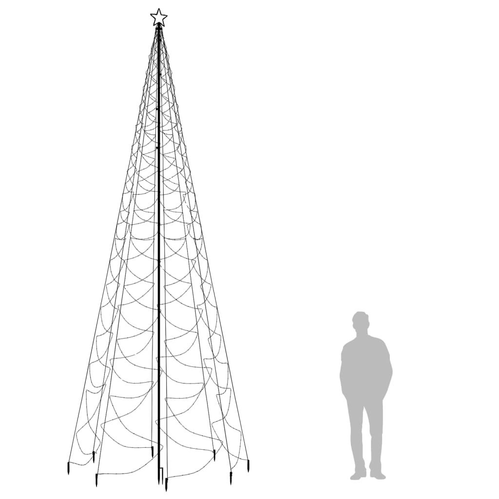 Choinka sztuczna 500cm z metalowym słupkiem 1400 ciepłych białych LED do salonu i ogrodu nr. 10