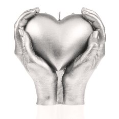 Świeca Hand LOVE Edition Silver
