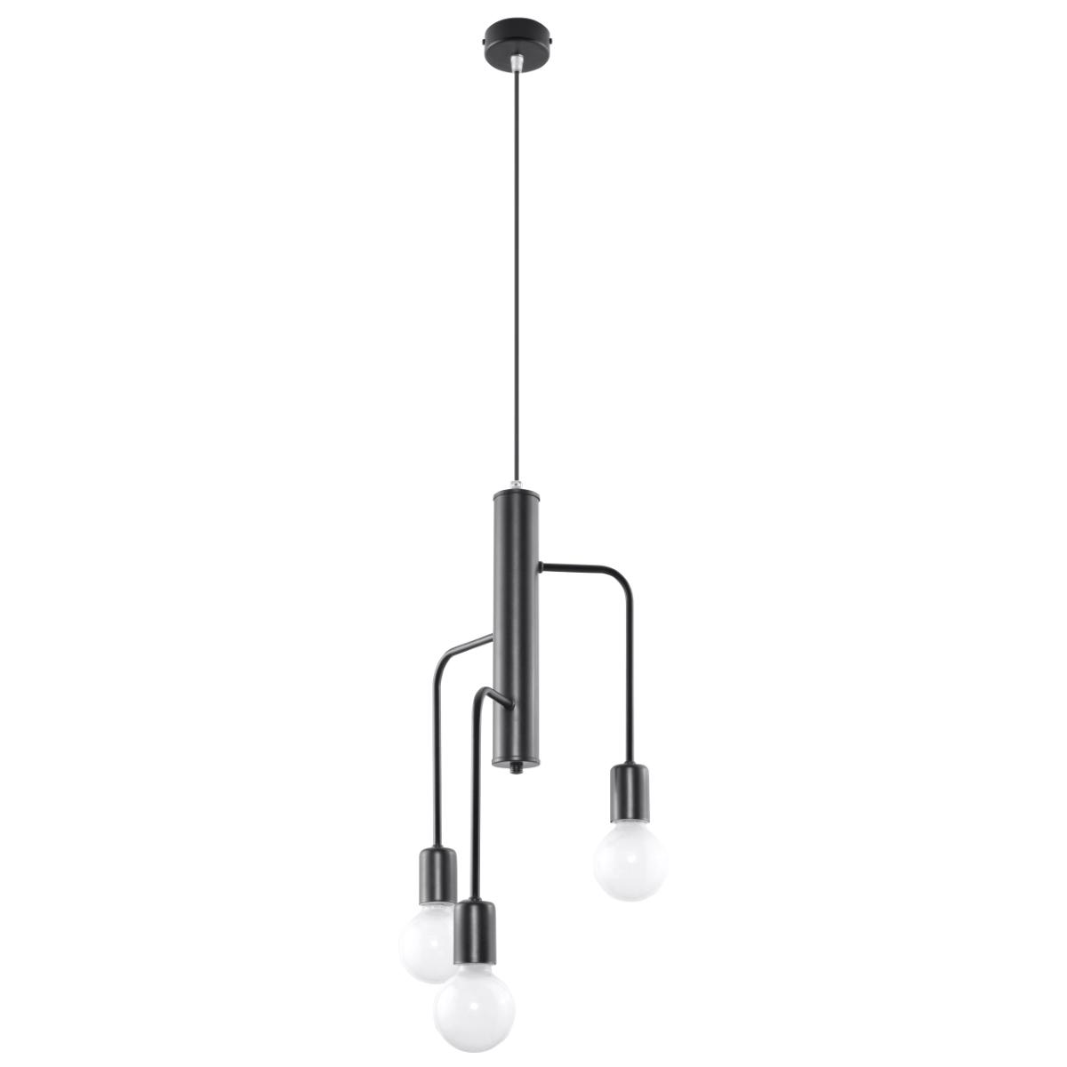 Żyrandol DUOMO 3M 100x25x25 cm industrialny loftowy lampa sufitowa żarówki E27 czarny nr. 1