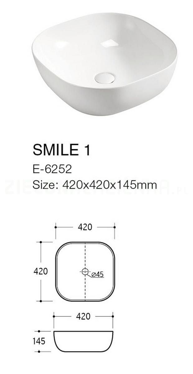 Szafka łazienkowa ADEL 80 cm z blatem i umywalką nablatową SMILE kaszmir nr. 6