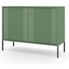 Komoda Iseo 104 cm do sypialni przedpokoju smoke green czarne - Miniaturka zdjęcia nr 3