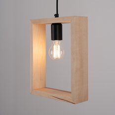 Lampa wisząca ARIES naturalne drewno 133x8x24cm nowoczesna E27 do salonu - Miniaturka zdjęcia nr 7